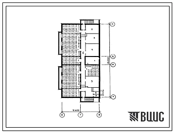 Типовой проект П-5-163(213-1-352с.86) Кружковые помещения подвала детских яслей-сада на 140 мест (в конструкциях серии 47), (убежище на 163 человек, размеры убежища 26,4м на 12,6м, режимы вентиляции 1,2).