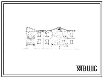 Типовой проект 135-043с.85 Крупнопанельная 2-этажная жилая блок-секция на 6 квартир торцевая левая 2Б-3Б-3Б