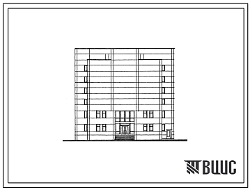 Типовой проект 262-024-14.89 Государственный архив на 500 тыс. единиц хранения. Здание шести-, семиэтажное. Каркас по серии 1.020-1/83. Стены из трёхслойных легкобетонных панелей на жестких связях по серии 1.232.1-7.