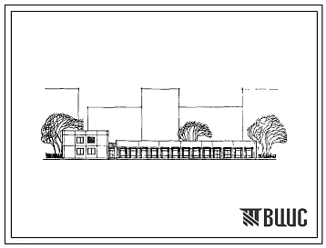 Типовой проект 272-13-88.85 Универсам торговой площадью 650 м2. Блок 1. Здание одно-, двухэтажное. Каркас сборный железобетонный серии 1.020-1/83.Стены из легкобетонных панелей.