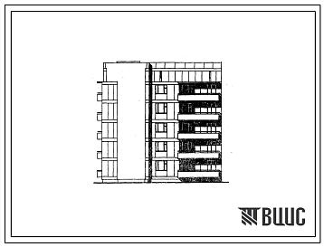 Типовой проект 67-035/1.2 Пятиэтажная блок-секция угловая (Т-образная) на 15 квартир 2Б, 2Б, 2Б (левая)