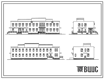 Типовой проект 254-4-46с.86 Амбулатория на 100 посещений в смену со стенами из кирпича