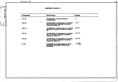 Альбом 20 Вспомогательные помещения в подвале П-3-450. Спецификация оборудования