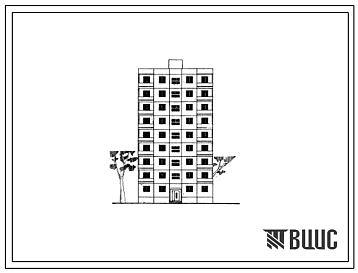 Типовой проект 1-464АС-072 Девятиэтажная блок-секция рядовая на 18 квартир (трехкомнатных 3Б-18). Для строительства в 4 климатическом районе Грузинской ССР сейсмичностью 7 баллов