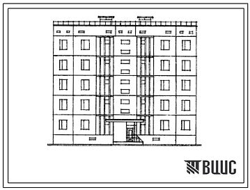 Типовой проект 135-0225.83 Блок-секция пятиэтажная рядовая с торцевыми окончаниями на 10 квартир. Для строительства в 4Г климатическом подрайоне с пыльными бурями (г.Гурьев)