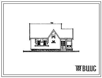 Типовой проект 184-89-97.86 Жилой дом мансардный 1-квартирный с 3-комнатной квартирой