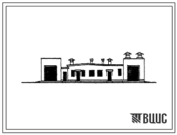 Типовой проект 807-43 Блок ветеринарно-санитарного пропускника для персонала и дезопропускника для транспортных средств  свинооткормочных ферм от 8 до 12 тыс. голов.