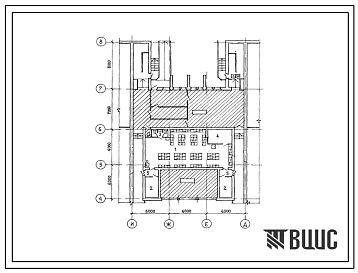 Типовой проект П-4-116(264-20-99.88) Хозяйственно-бытовые помещения в подвале здания советских  и партийных организаций городского района, (убежище на 116 человек, размеры убежища 27м на 18м, режимы вентиляции 1,2,3).