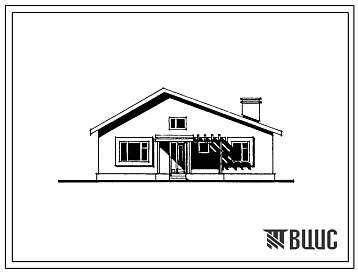 Типовой проект 184-24-287.13.88 Одноквартирный одноэтажный жилой дом с 2-комнатной квартирой (для индивидуальных застройщиков южных районов УССР)