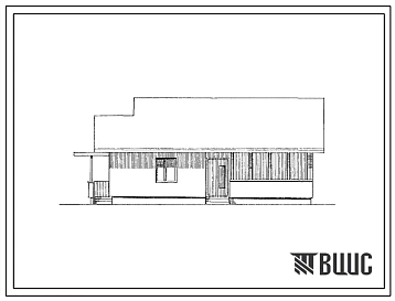 Типовой проект 185-000-336.85 Одноэтажный дом с двухкомнатной квартирой типа 2. Для строительства в городах и поселках городского типа