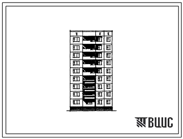Типовой проект 97-0118/1 Девятиэтажная рядовая полублок-секция основная левая ОР5л-2Б-4А.