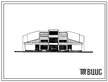 Типовой проект 264-12-296.13.88 Сельский клуб на 400 посетителей (зал на 300 мест) со стенами из кирпича (для Украинской ССР)