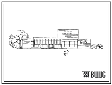 Типовой проект 264-12-128 Сельский дом культуры со зрительным залом на 400 мест для строительства в 1В климатическом подрайоне, 2 и 3 климатических районах