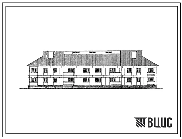 Типовой проект 113-87-141.85 Двухэтажный 12-квартирный жилой дом из легкобетонных блоков для сельского строительства