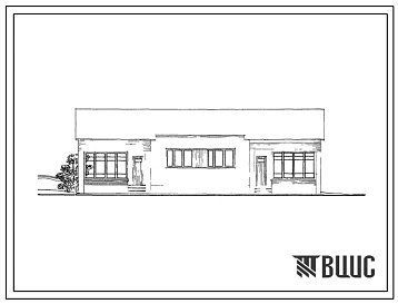 Типовой проект 184-16-3/71 Одноэтажный двухквартирный дом с двухкомнатными квартирами для строительства в районах с расчетной наружной температурой -20, -30, -40С.