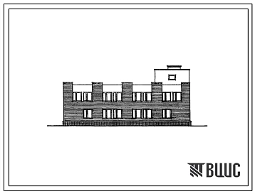 Типовой проект 274-32-45.86 2-этажный кирпичный блок обслуживания в конструкциях серии 1.020-1/83, пристроенный к общежитиям на 600-800 человек