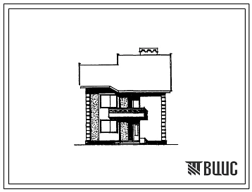 Типовой проект 145-000-194 Двухэтажный одноквартирный жилой дом с четырехкомнатной квартирой в двух уровнях для индивидуальных застройщиков с вариантами блокировки.