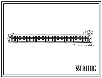 Типовой проект 184-52-119с 2-этажный 16-квартирный галерейный жилой дом с 2-комнатными квартирами.