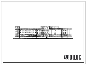 Типовой проект 221-01-662м.89 Школа на 22 классов (844 учащихся). Грунты вечномерзлые.   Здание трех-, четырехэтажное. Стены из  трехслойных железобетонных панелей по серии 1.090.1-4м.