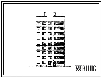 Типовой проект 148-050сп.13.86 Девятиэтажная блок-секция рядовая торцевая на 18 квартир. Для строительства в Туркменской ССР