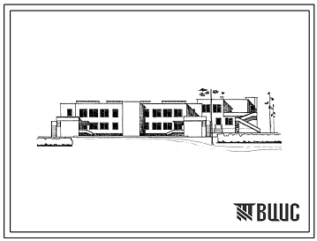 Типовой проект 214-1-113/75 Детские ясли-сад на 90 мест, для сельского строительства в 4 и 4Г климатических подрайонах, сейсмичностью 7 и 8 баллов.