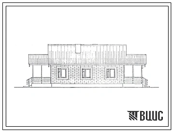 Типовой проект 183-16-88.85 Дом на 2 двухкомнатные квартиры. Общая площадь 98 м2 (СТЕНЫ ИЗ МЕЛКИХ БЛОКОВ ЯЧЕИСТОГО БЕТОНА, Одноэтажные)