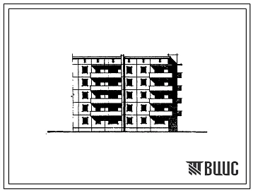 Типовой проект 97-041  Пятиэтажная блок-секция угловая правая на 20 квартир (двухкомнатных 2Б-11; трехкомнатных 3Б-4; четырехкомнатных 4Б-5).