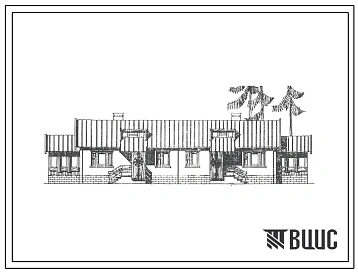Типовой проект 181-75-21/1.2 Дом на 2 трехкомнатные квартиры типа 3Б. Общая площадь 147 м2