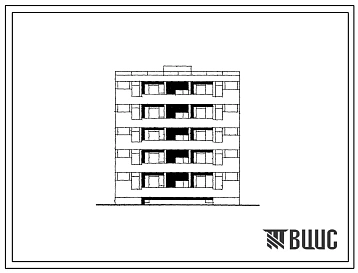 Типовой проект 126-03 Пятиэтажная блок-секция на 10 квартир торцевая правая 3А-4Б со стенами из мелких блоков ячеистого бетона. Для строительства во 2 и 3 строительно-климатических зонах.