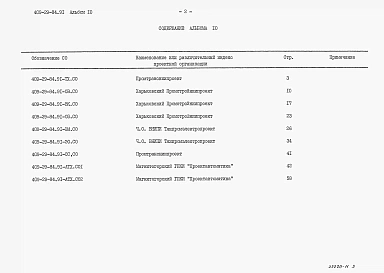 Альбом 10 Спецификации оборудования.