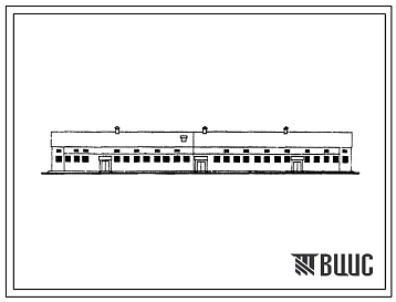 Типовой проект 801-159, тип 1 Коровник на 180 кормов мясных пород беспривязного содержания с нормированным кормлением в здании. Для строительства в районах с расчетной наружной температурой -25, -30 и -40 0С.