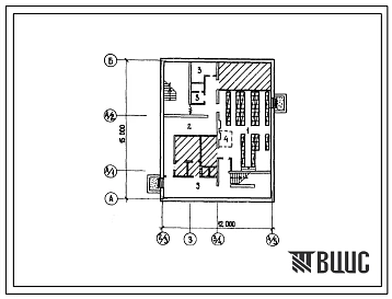Типовой проект П-2(П-4)-89(816-1-122.87) Бытовые помещения в подвале цеха по ремонту тракторных и автомобильных прицепов и машин для внесения органических удобрений, (убежище на 89 человек, размеры убежища 15м на 12м, режимы вентиляции 1,2).