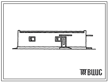 Типовой проект 817-244с.86 Трехкомнатный бригадный чабанский дом (с плоской кровлей)