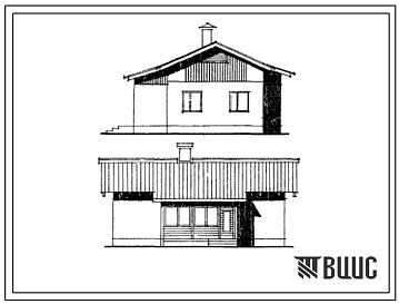 Типовой проект 181-84-41/1.2 Одноэтажный одноквартирный двухкомнатный жилой дом для сельского строительства.