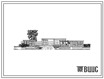 Типовой проект 310-3-2 Летние парковые павильоны секционного типа для строительства во 2 и 3 строительно-климатических зонах. Павильон настольных игр. Тип Д-2.