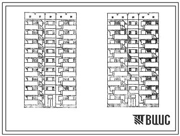 Типовой проект 173-09с.84 Блок-секция 9-этажная 18-квартирная рядовая 3Б-4Б с проходом по первому этажу. Для строительства в 4Б климатическом подрайоне Азербайджанской ССР сейсмичностью 7 баллов.