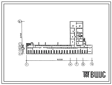 Типовой проект П-4-598(224-1-465.86) Помещения тира в подвале средней школы на 11 классов (417 учащихся),(убежище на 598 человек, размеры убежища 63,1м на 33,32м, режимы вентиляции 1,2).