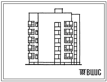 Типовой проект 1-318-0115.13.88 Блок-секция 5-этажная 15-квартирная угловая с торцевыми окончаниями 2-2-4. Для строительства в Литовской ССР.