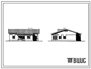 Типовой проект 184-24-290.13.88 Одноквартирный одноэтажный жилой дом с 4-комнатной квартирой  с гаражом (для индивидуальных застройщиков южных районов УССР)