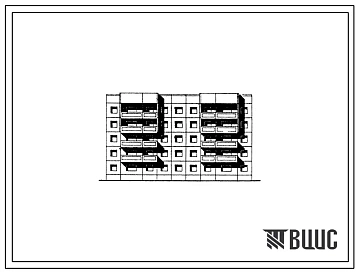 Типовой проект 97-0367.89 Блок-секция рядовая на 40 квартир (однокомнатных-35,двухкомнатных-5). Общая площадь квартир 1543 м.кв