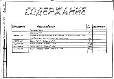 Альбом 3 Тепловой контроль и автоматика. Чертежи задания заводу-изготовителю