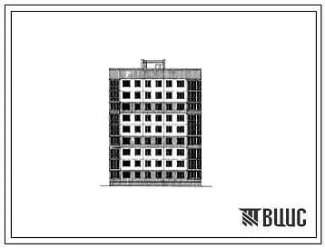 Типовой проект 112-09М Девятиэтажная крупнопанельная торцевая блок-секция на 36 квартир (однокомнатных 2Б-19, трехкомнатных 3А-9, трехкомнатных 3Б-8).