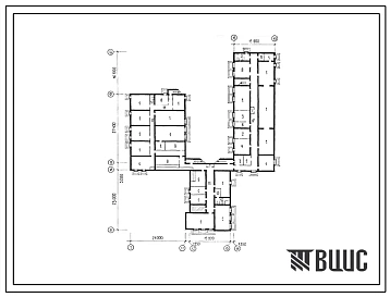Типовой проект П-4-880(225-1-415с.840 Хозяйственно-бытовые помещения в подвале средней общеобразовательной школы на 22 класса (864 учащихся), (убежище на 880 человек, размеры убежища 70,1м на 55,18м, режимы вентиляции 1,2).