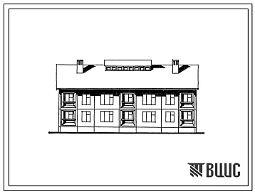 Типовой проект 97-0336с.88 Блок-секция 2-этажная 8-квартирная рядовая 1-2-3-3