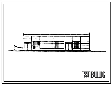 Типовой проект 816-88 Станция технического обслуживания на 200 грузовых автомобилей. (Главный корпус. Механизированная мойка в блоке с постом диагностики).
