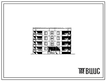 Типовой проект 111-99-41/1 Четырех/пятиэтажный односекционный дом на 16/20 квартир (однокомнатных 1Б — 8/10, трехкомнатных 3Б — 8/10).