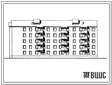 Типовой проект 114-03с.85 Блок-секция 5-этажная 2-секционная 35-квартирная торцовая 2Б.2Б.5А - 1Б.2Б.3Б.5Б