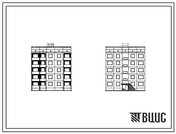 Типовой проект 94-016 5-этажная крупнопанельная рядовая и торцевая, левая блок-секция на 10 квартир 3Б.4Б (трехкомнатных-5, четырехкомнатных-5). Для строительства во 2 и 3 климатических районах Украинской ССР.