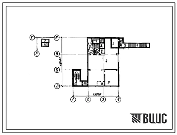 Типовой проект А-II,III,IV-300-78/184 Помещения складные и бытовые в подвале административоно-бытового здания, (убежище на 300 человек, размеры убежища 18м на 18м, режимы вентиляции 1,2).