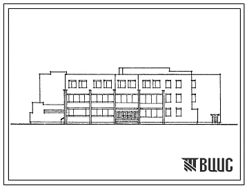 Типовой проект 244-4-70.84 Общественный корпус для туристской базы на 200 мест с летним расширением до 400 мест (стены из кирпича). Для строительства в 1В климатическом подрайоне, 2 и 3 климатических районах.